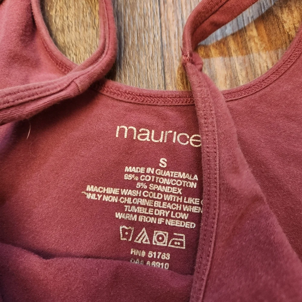 Set Of Two Maurices Tank Tops - Black And Maroon Size Small - Picture 3 of 4